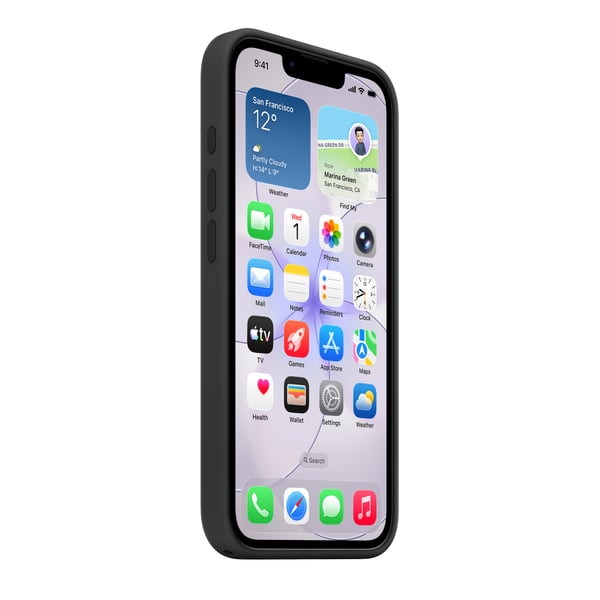 Apple iPhone 17e:n MagSafe-silikonikuori - musta