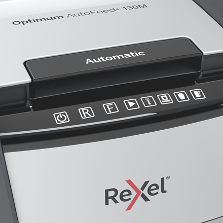 Rexel AutoFeed+ 130M papirmakulator Mikromakulering 55 dB Sort, Grå