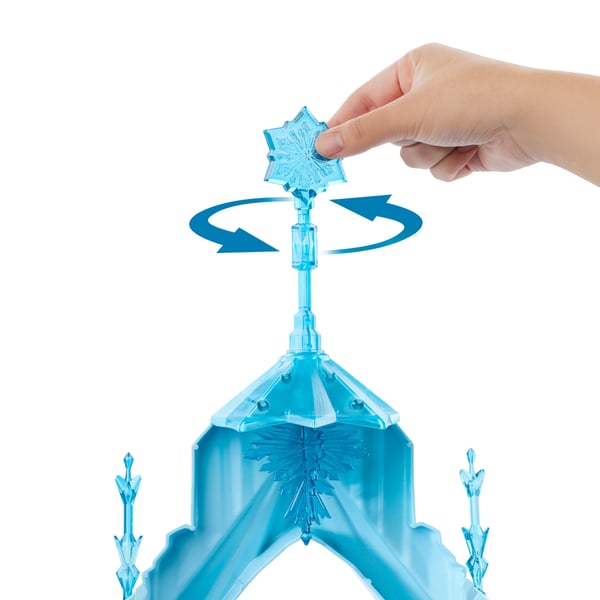 Disney Frozen Elsa Ice Castle -lelupakkaus, jossa on Olaf-hahmo, 5 leikkialuetta ja 21 tarviketta