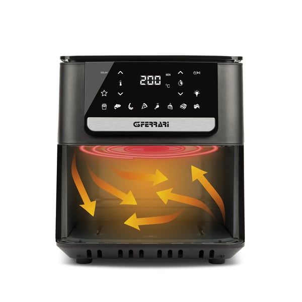 G3 Ferrari G10207 fritös Single 6,5 l Fristående 1700 W Varmluftsfritös Svart, Rostfritt stål