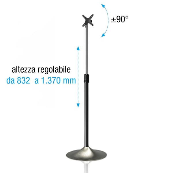 Techly ICA-TR10 skærmbeslag til skiltning 68,6 cm (27") Sølv