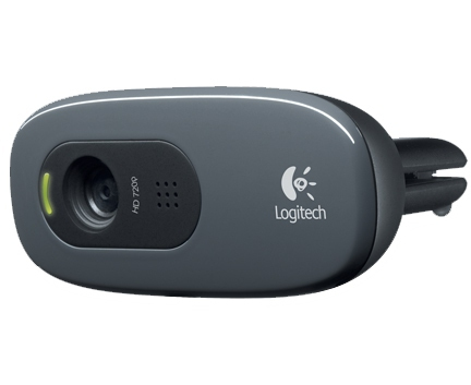 Logitech HD C270 webcam 3 MP 1280 x 720 pixel USB 2.0 Sort, Grå