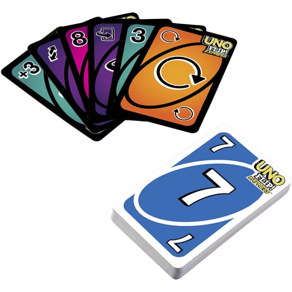 Mattel Games GXD75 sällskapsspel Uno Flip! Express Kortspel Kasta kort