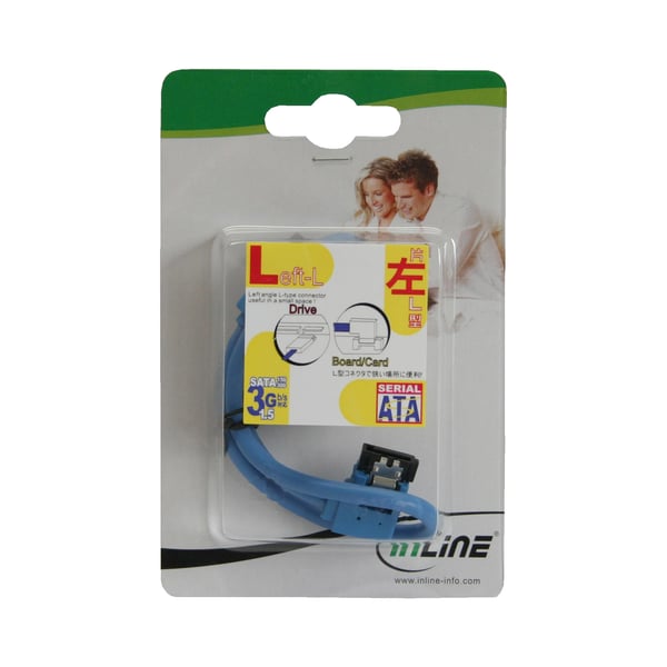 InLine 27705L SATA-kabel 0,5 m Blå