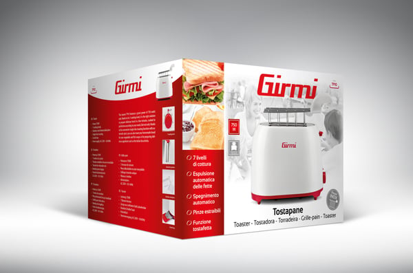 Girmi TP10 7 2 skive(r) 750 W Rød, Hvid