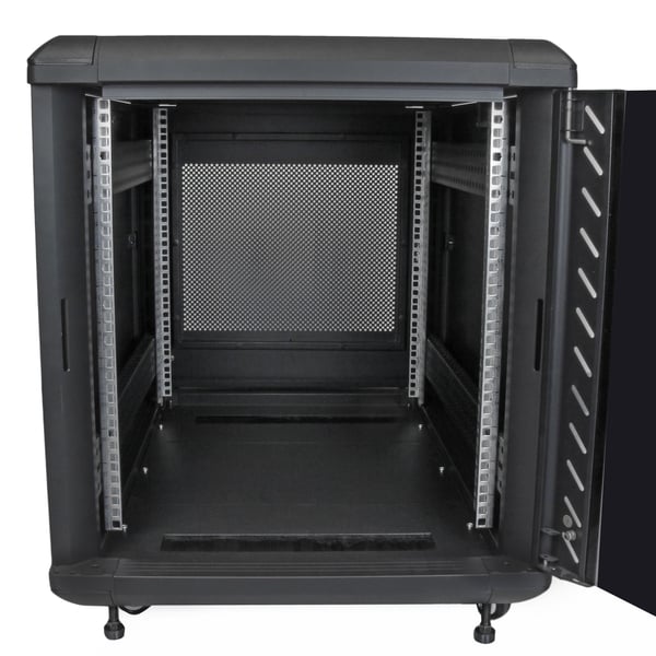 StarTech.com RK1236BKF stativ 12U Fritstående reol Sort