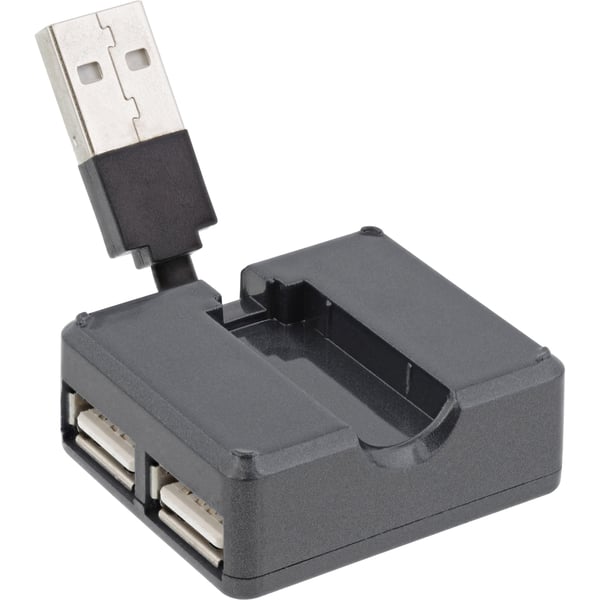 InLine 33293L gränssnittshubbar USB 2.0 Type-A 480 Mbit/s Svart