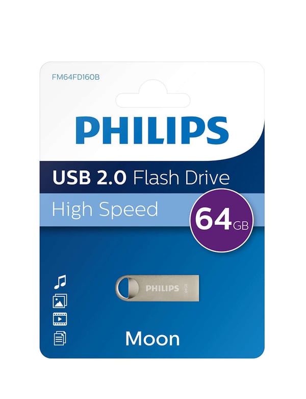 Philips Moon Edition 2.0 USB-sticka 64 GB USB Type-A Silver