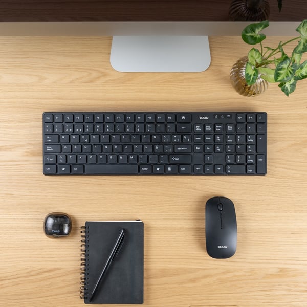 TooQ TQKMW-3102-B tastatur Mus inkluderet Universel RF trådløst Sort