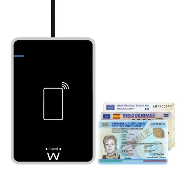 Ewent EW1053 magnetkortsläsare USB Svart