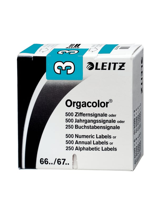 Leitz Orgacolor liimaetiketti Pyöristetty suorakulmio Sininen