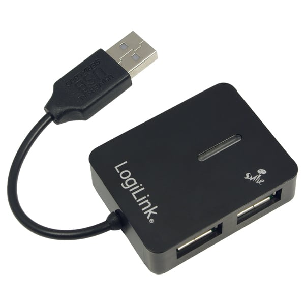 LogiLink USB 2.0 4-Port Hub 480 Mbit/s Musta