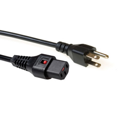 ACT 2.0m USA - C13, M/F Svart 2 m C13 coupler