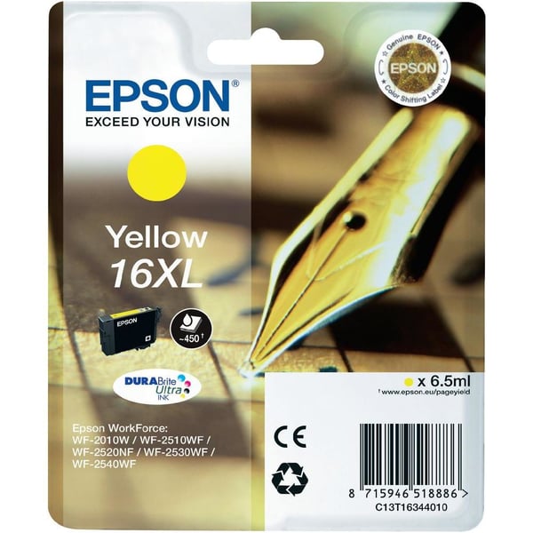 Epson Pen and crossword Yksittäispakkaus, keltainen 16XL DURABrite Ultra -muste