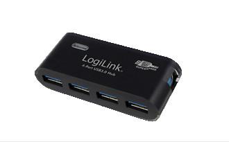 LogiLink USB 3.0 4x 5000 Mbit/s Musta