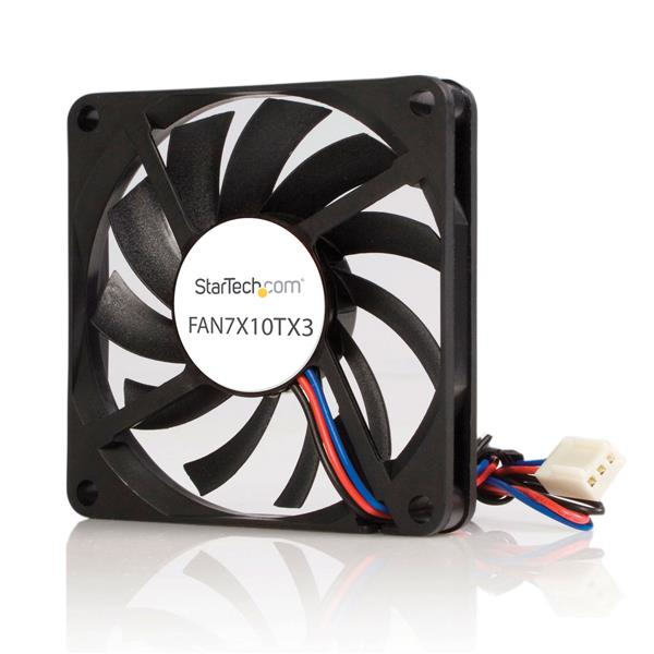 StarTech.com 70mm Chassifläkt - 7cm fläkt för PC-chassi med 3-stifts Molex-kontakt (70mmx70mmx10mm)