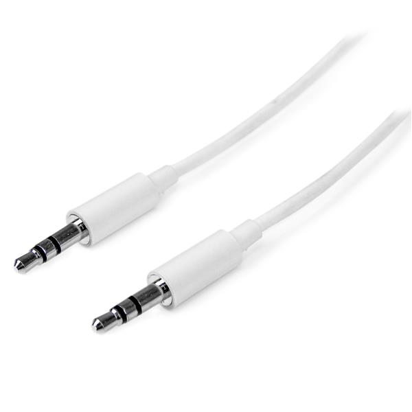 StarTech.com MU3MMMSWH ljudkabel 3 m 3,5mm Vit