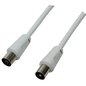 LogiLink CA1061 koaxialkablar 2,5 m Coaxial Plug Coaxial jack Vit