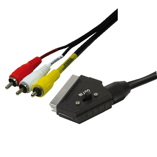LogiLink Scart - RCA, 2m SCART (21-pin) 3 x RCA Svart LogiLink Scart - RCA, 2m SCART (21-pin) 3 x RCA Svart