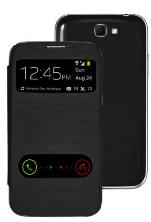 Samsung S View matkapuhelimen suojakotelo Avattava kotelo Musta Samsung S View matkapuhelimen suojakotelo Avattava kotelo Musta