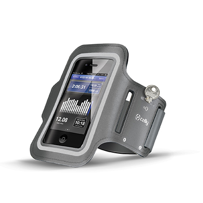 Celly ARMBAND02 mobiltelefon etui Armbåndetui Grå
