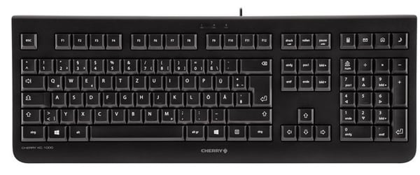 CHERRY KC 1000 tastatur Hjem USB Schweizisk Sort