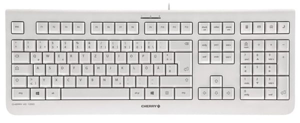 CHERRY KC 1000 tangentbord Hem USB schweizisk Grå