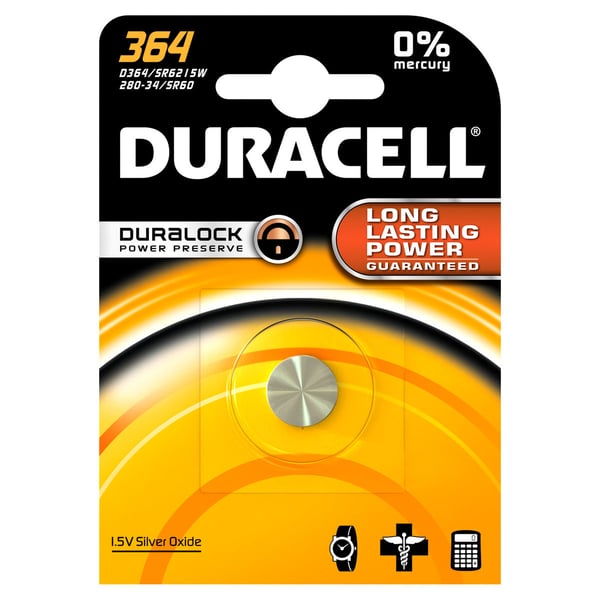 Duracell 364 Engangsbatteri SR60 Sølvoxid (S)