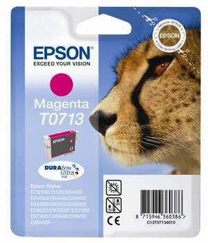 Epson Enkeltpakke, magenta T0713 DURABrite Ultra Ink Epson Enkeltpakke, magenta T0713 DURABrite Ultra Ink