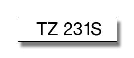 Brother TZ-231S etiketbånd Sort på hvid