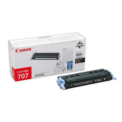 Canon 707 Black Toner Cartridge tonerpatron 1 stk Original Sort