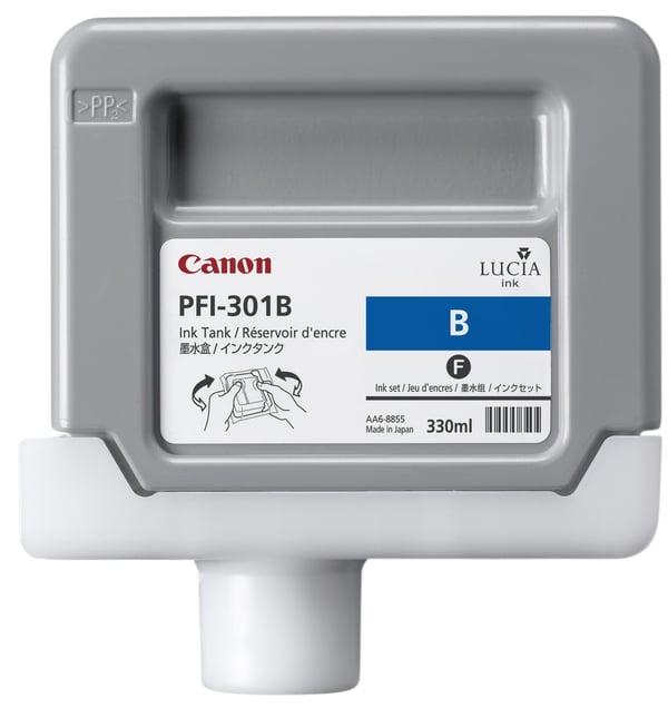 Canon PFI-301GY Pigment Blue Ink Cartridge blækpatron 1 stk Original Blå