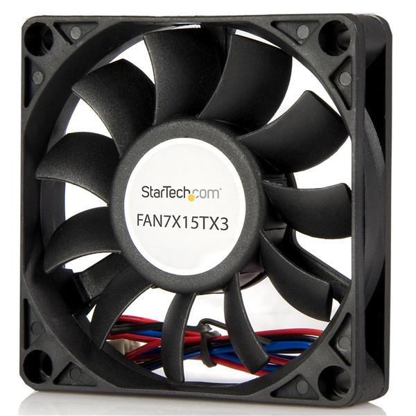 StarTech.com 70 mm chassifläkt - 7 cm fläkt för PC-chassi med 3-stifts Molex-kontakt (70 mm x 70 mm x 15 mm)