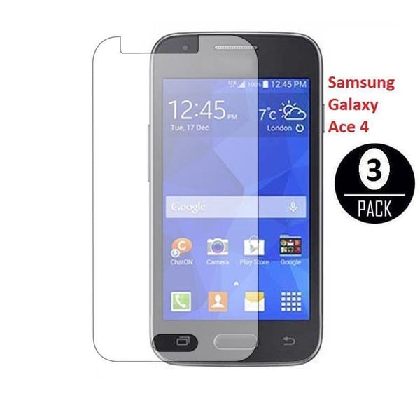 3stk skjermbeskyttere til Samsung Galaxy Ace 4+rengjøringsklut