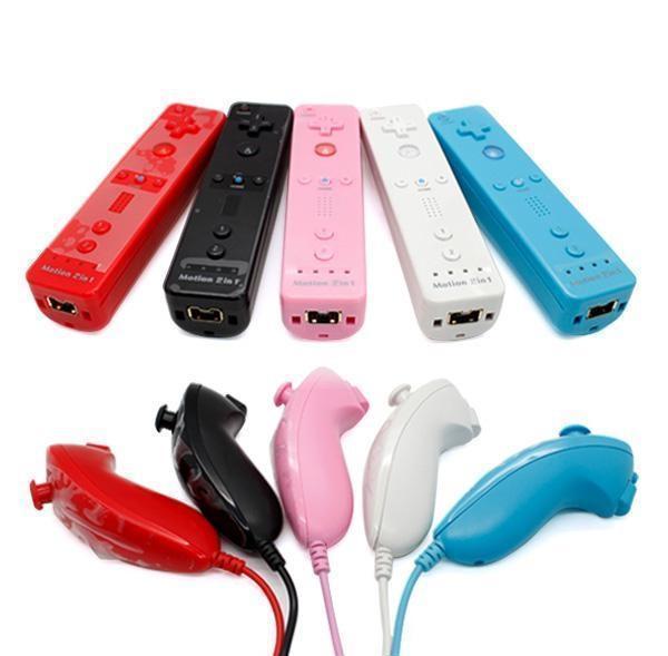 Kompatibel med Wii & Wii U Controller Set Motion Plus Bulk Blue