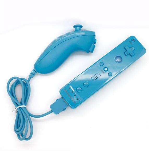 Kompatibel med Wii & Wii U Controller Set Motion Plus Bulk Blue