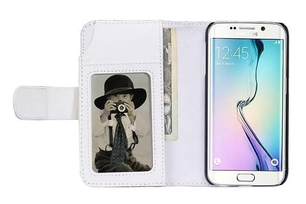 Samsung Galaxy S8 Plus 6 Slot Lommebok - deksel Hvit