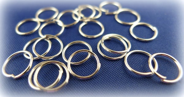 Silverpläterade Ringöglor 8mm 10-pack
