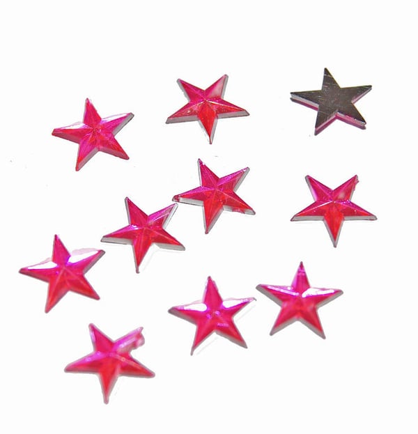 50 st Glänsande Stjärnor 8 mm  Djuprosa