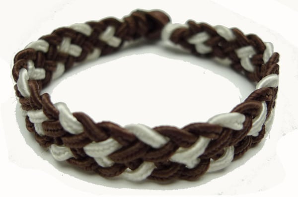 Armband brun/vit