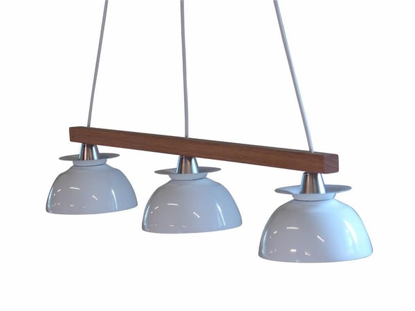 Loftpendel Pernilla 3 Hvid/Eg. Eklunds Metall