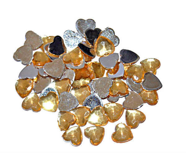 80 st Glänsande Hjärtan 6 mm