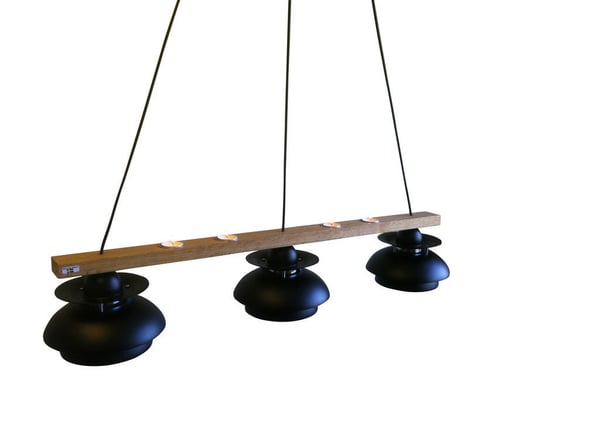 Loftpendel Flora 3 Sort/Oljet Eg. Eklunds Metall