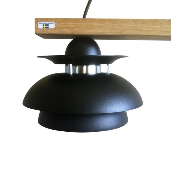 Loftpendel Flora 3 Sort/Oljet Eg. Eklunds Metall