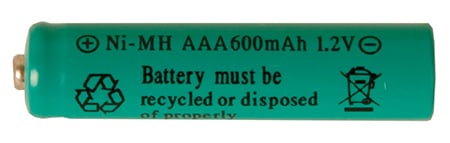 Batteri AAA 1,2V Ni-mh 600 mAh Genopladeligt
