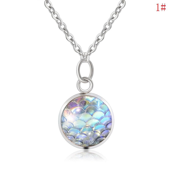 Halsband Fjäll Drake Sjöjungfru Fantasy Dragon Scale 5 färger