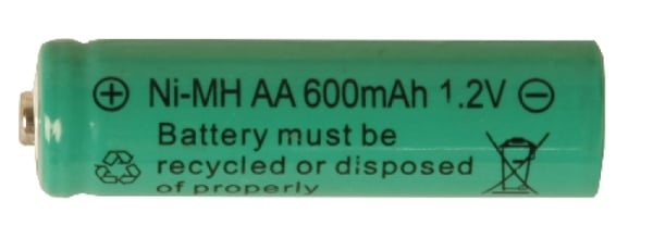 2 kpl AA-paristo 1,2 V Ni-mh 600 mAh Ladattava