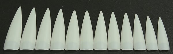 24 stk spikertips stilett ekstra lange tips falske negler neglespisser