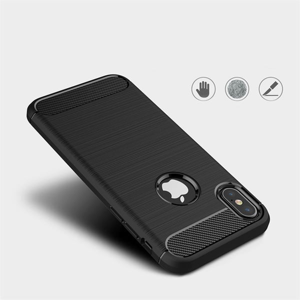 SKALO iPhone X/XS Armor Carbon Stødsikker TPU-cover