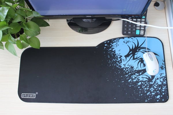 XXL Dragon mønstret E-sport tastatur musemåtte, størrelse: 73 cm x 33/28 cm